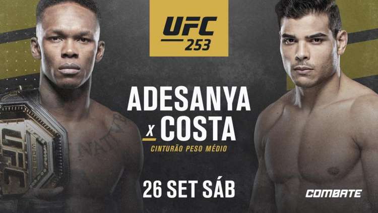 Assistir UFC 253: Adesanya x Borrachinha  ao vivo online 26/09/2020
